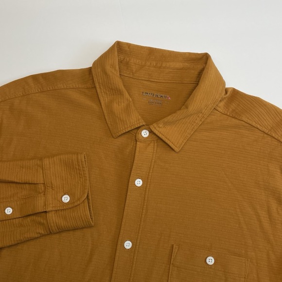 UNTUCKit Other - UNTUCKit Branham Shirt Mens XXL Burnt Orange Stretch Cotton Ribbed‎ Textured